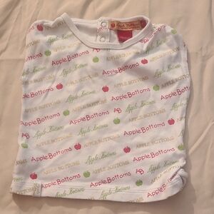 Apple Bottoms White Tee with Multicolor Logo